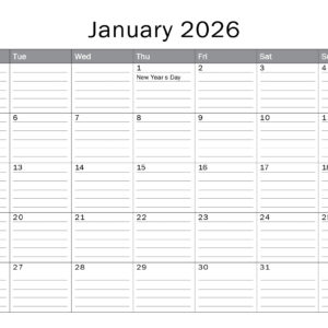 Monthly Magnetized Tear Off Calendar